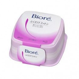 KAO Biore Fukudake Cotton — салфетки для снятия макияжа без умывания, 46 шт